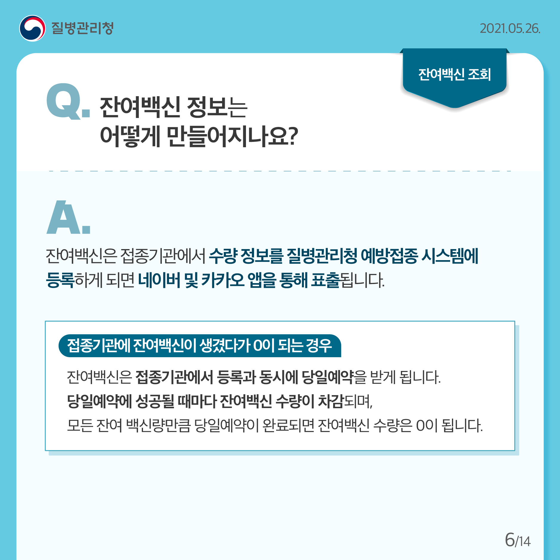 코로나19 예방접종 잔여백신 당일예약 안내6
